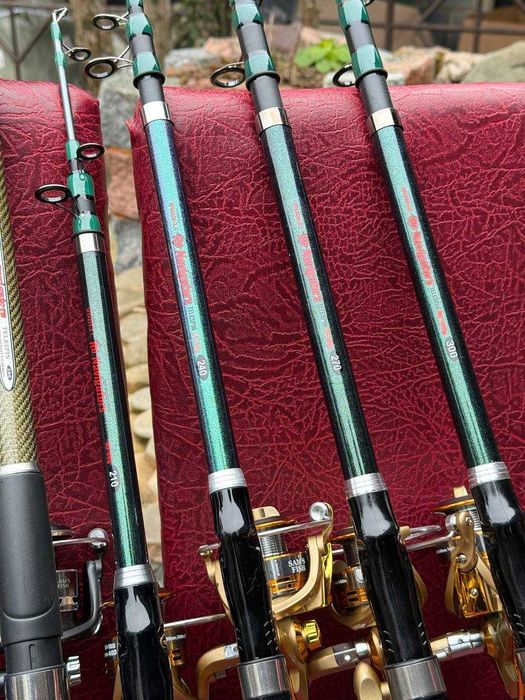 Спиннинг телескоп Навигатор 2.1-3.9м + катушка 3000-6000 шпуля метал