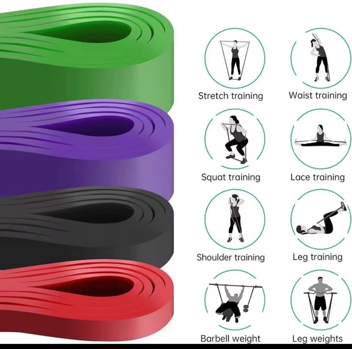 Гумові петлі - еспандер, довга резинка для фітнесу, спорту, тренувань