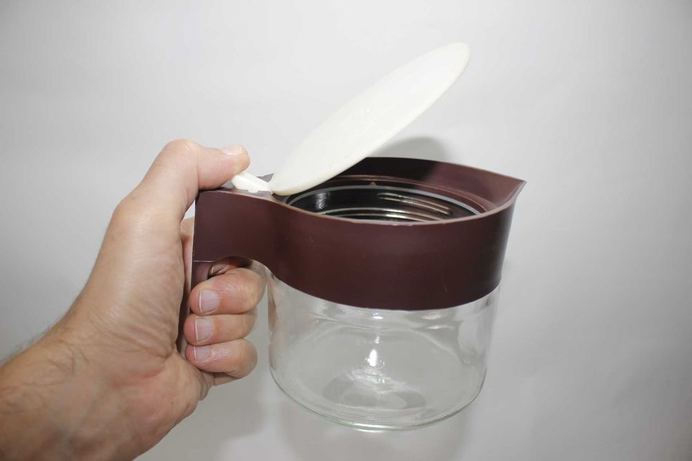 Antigo jarro TODDY - Frasco de vidro - Tampa e pega em Baquelite