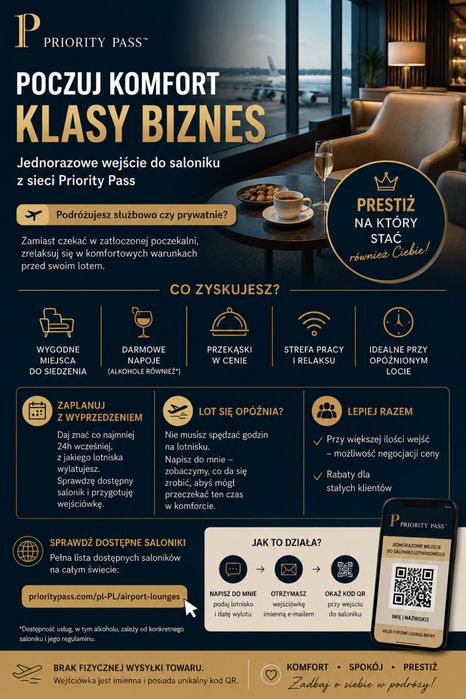 Priority Pass | wejście do saloniku VIP na lotnisku | Voucher