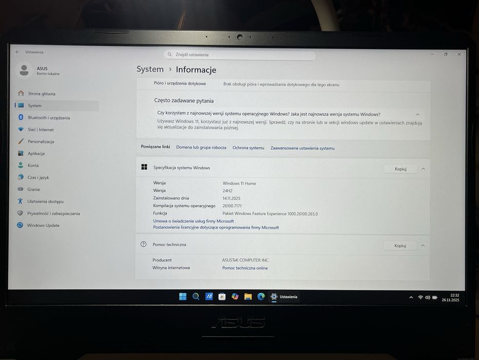 Asus TUF Gaming FX505DV.