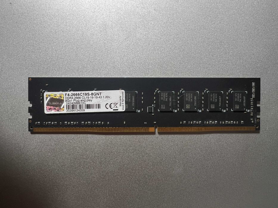 Pamięć RAM G.Skill 8GB 2666 C19 F4-2666C19S-8GNT