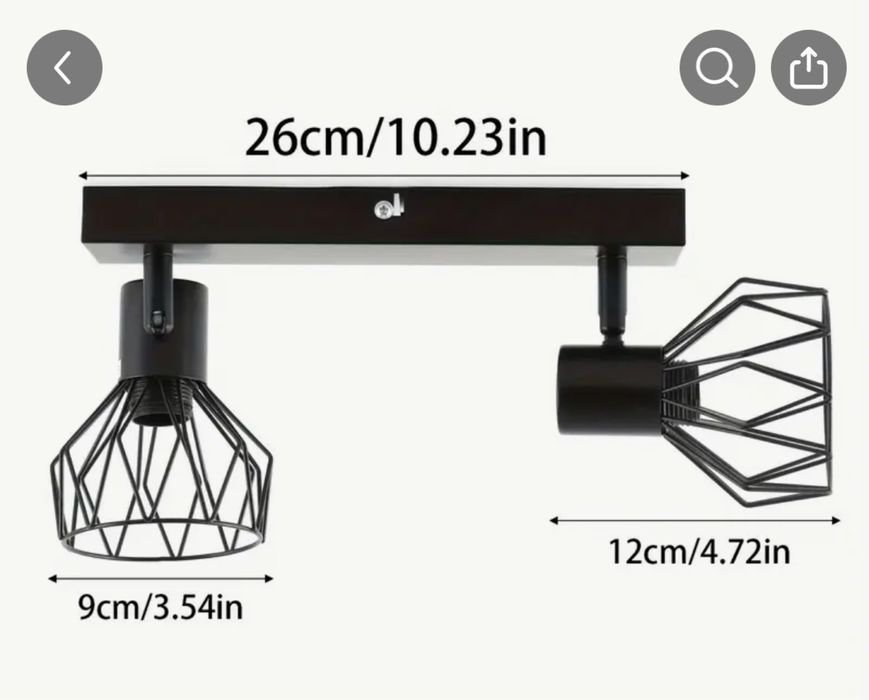 Светильник лофт потолочный