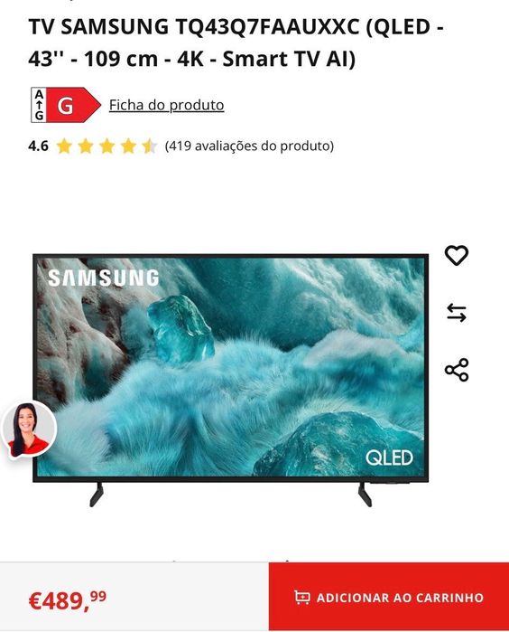 Televisão Samsung 43 polegadas