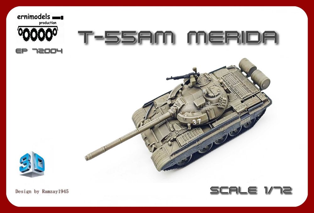 Model z druku 3D T-55 Merida  1/72