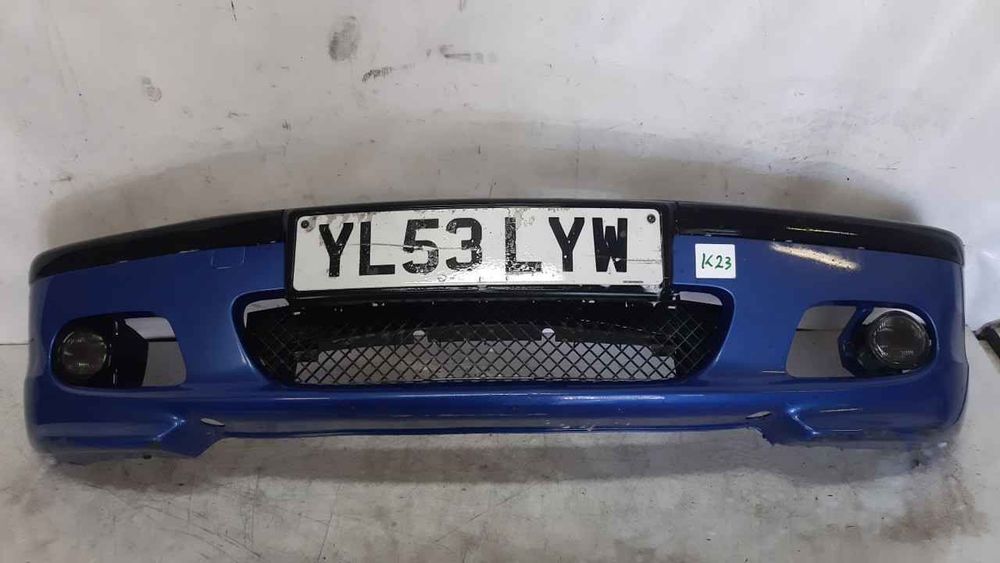 ^ ZDERZAK PRZÓD PRZEDNI BMW E46 SERIA 3 M PAKIET NIEBIESKI BŁĘKITNY HALOGENY