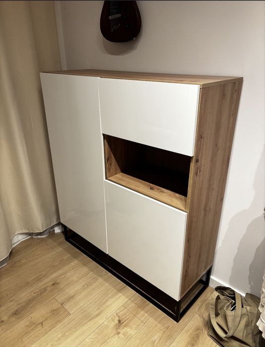 Szafa dąb artisan, z metalowym stelażem