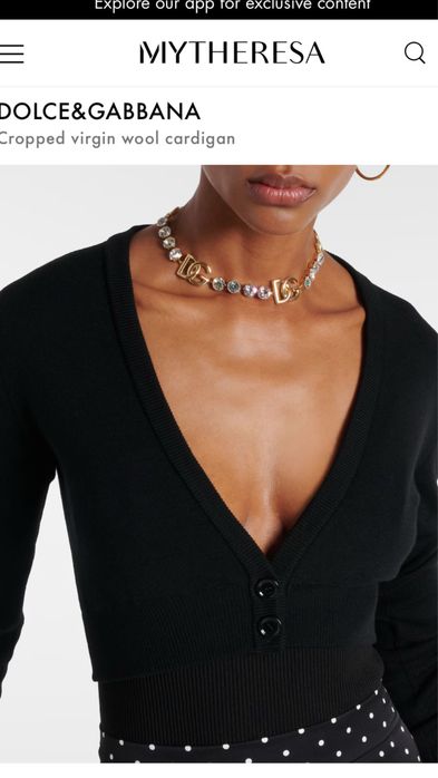 Sweterek Dolce Gabbana czarny krotki