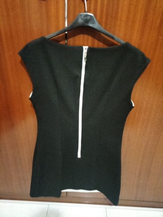 Vestido M preto e branco