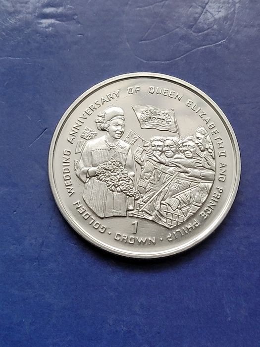 Moneta Korona 1997 - Złota rocznica ślubu - Gibraltar (714)