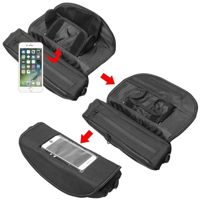 Bolsa muti-usos telemóvel fixação guiador