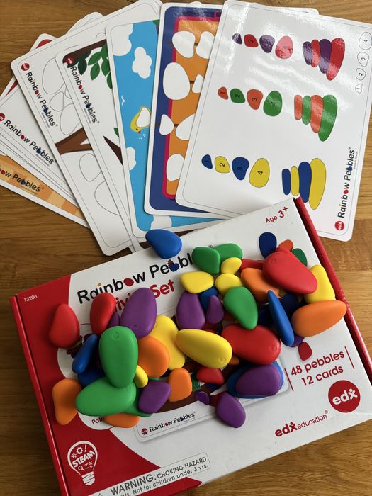 Навчальний набір Edx Education Rainbow Pebbles Activity Set