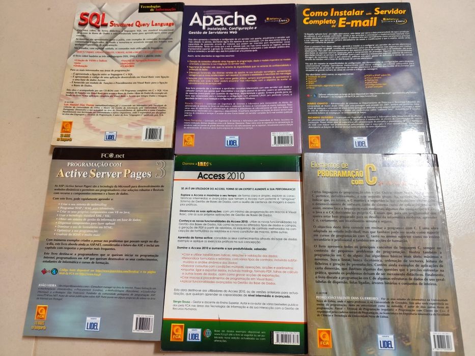 Livros de Informática (SQL / Apache / Access)