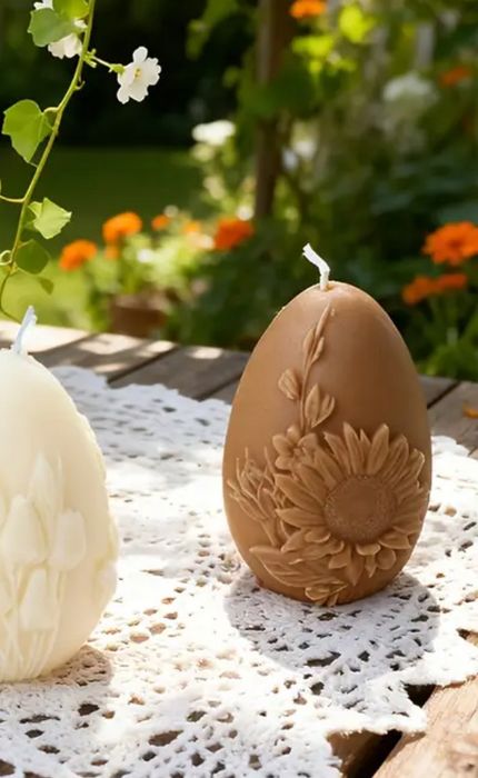 Форма для свічки яйце великдень, молд силіконовий яйце пасхальне