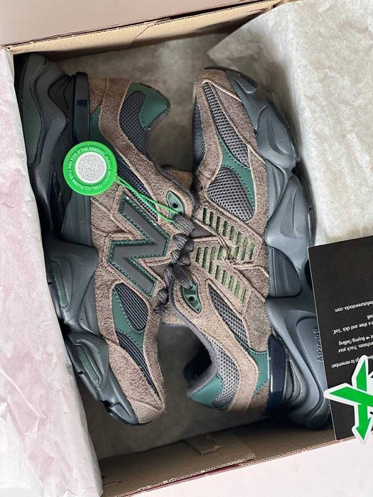 Женские кроссовки New Balance 9060 Beef and Broccol Brown Black. 36-40