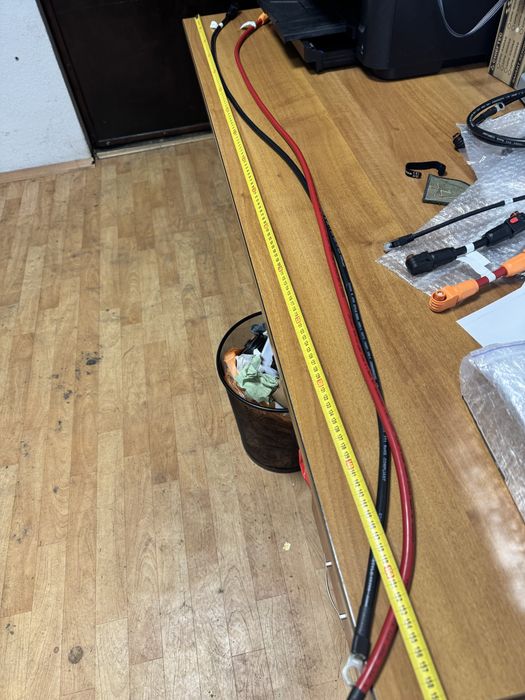 AWG 4 Силіконові кабелі до инвертора та акумулятора Deye