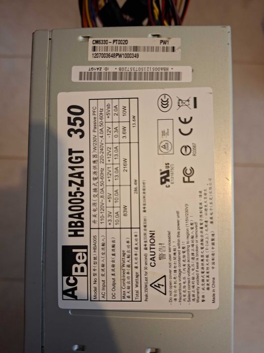 Fonte de alimentação Acbel HBA005-ZA1GT 350