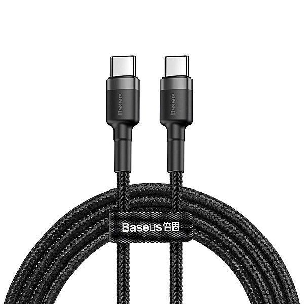 Kabel Baseus CATKLF-HG1 USB-C - USB-C PD QC 60W 3A 480Mb/s 2m - czarno