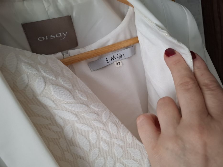 Komplet sukienka Emoi r. 42  i marynarka Orsay r.40