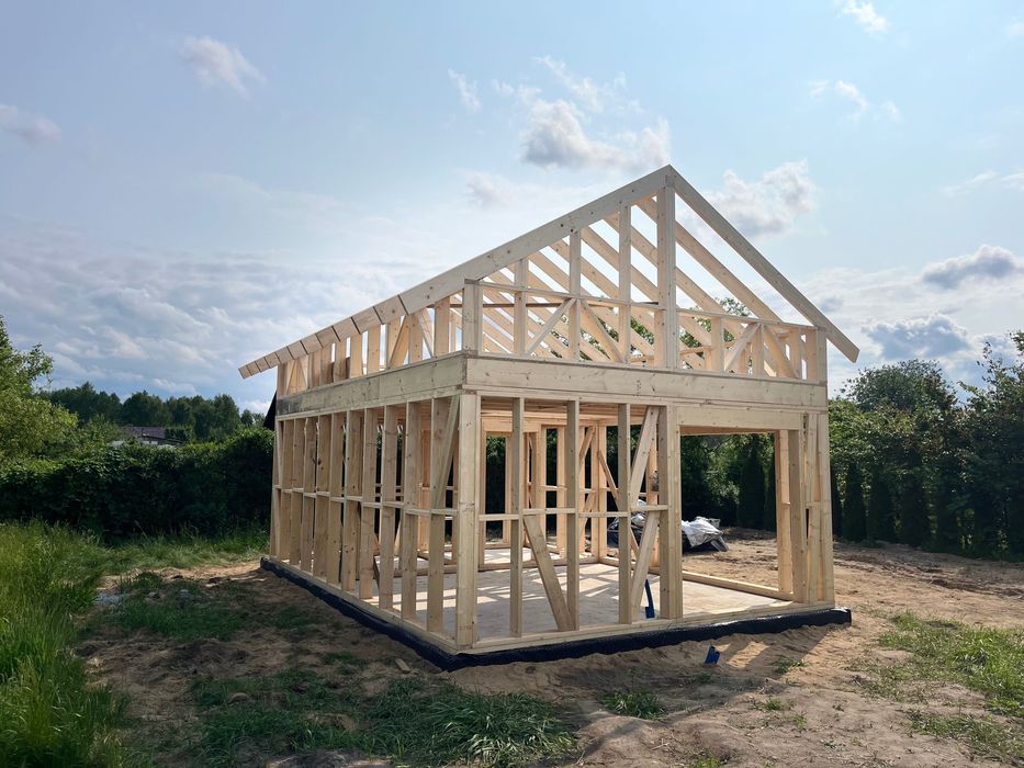 Konstrukcja szkielet domu  35m2 Lublin+ poddasze 35m2 c24