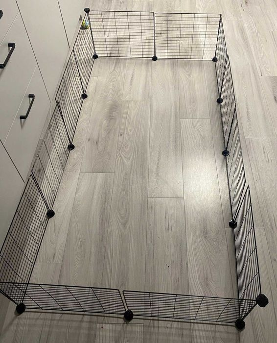 Klatka Kojec Dla Małych Zwierząt Zagroda 46x143x73 Cm Wybieg Siatka