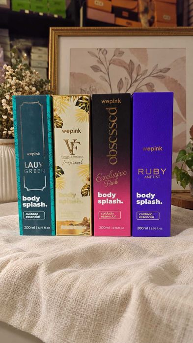 Descrição: Kit com 4 Body Splashes Wepink - Pronta Entrega