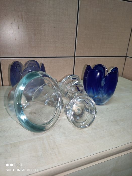 Szklane ozdoby , stożki,szkła ozdobne