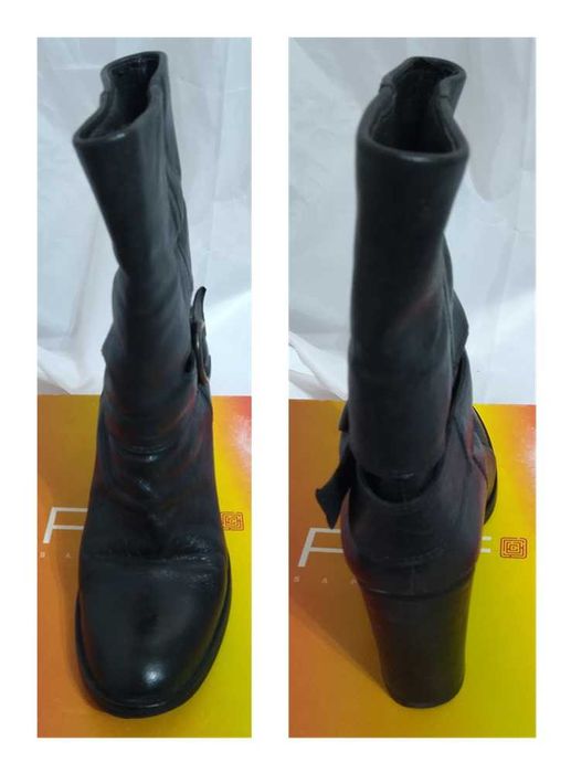 Prof Botas de cano médio Pretas Tam 38