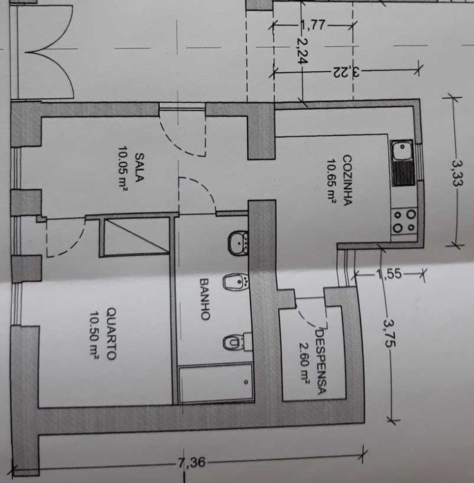 Arrenda-se apartamento T1 em São Roque