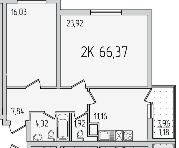 2-комн. 66,5 м² в бизнес-классе на Сахарова — лучшая цена Без комиссии