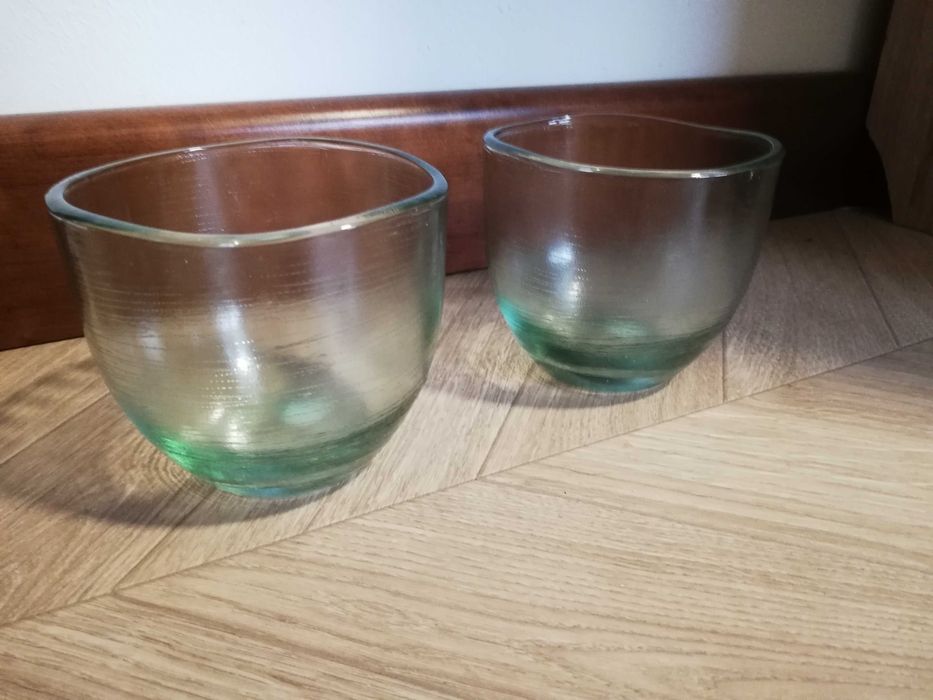 Świecznik szklany zestaw 2szt PartyLite
