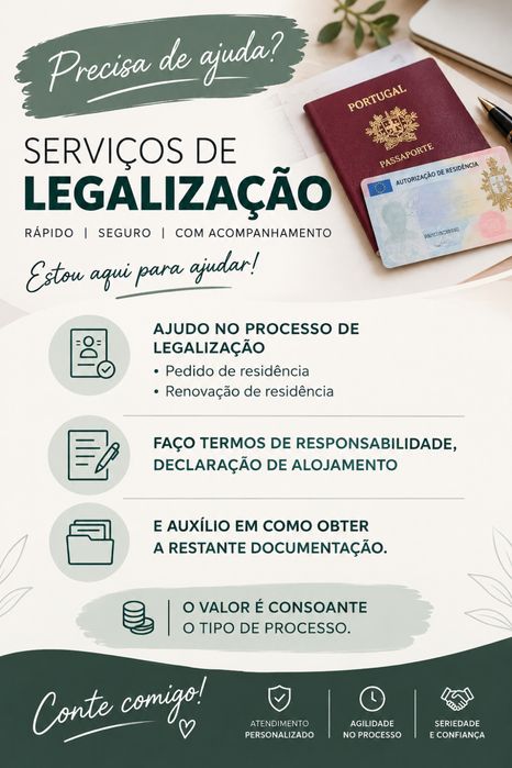 Ajuda no processo de legalização(pedido e renovação de residencia)