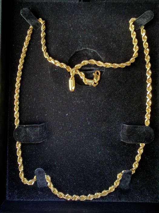 Nowy, złoty łańcuszek 18k 750 - splot rope / diamond cut - 36,81 g