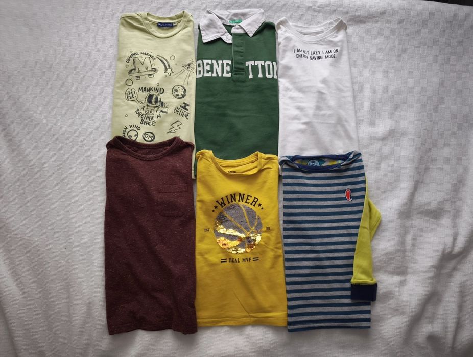 6x koszulka z długim rękawem longsleve rozmiar 104/110