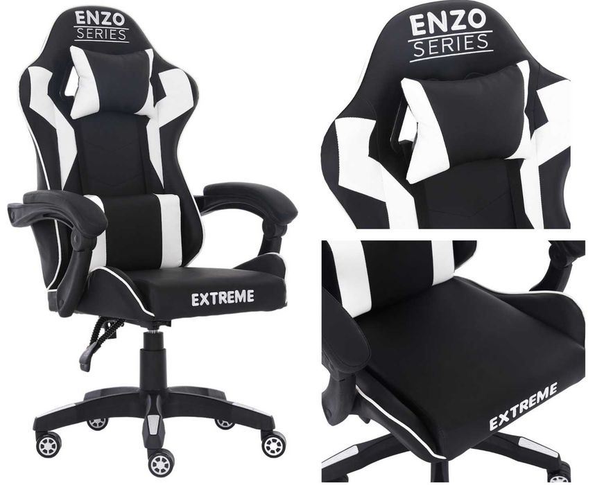 Extreme ENZO White Fotel Gamingowy dla Gracza