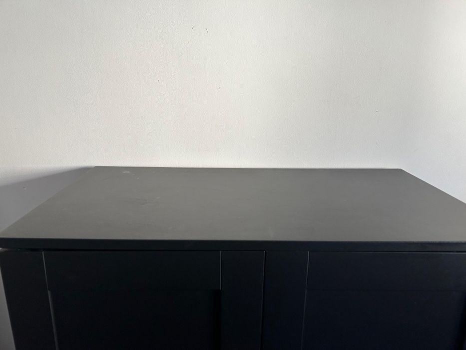 BRIMNES Armário c/portas, preto