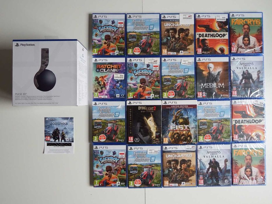 GRY PS5 Farming Medium Sackboy Uncharted Ratchet Dying Light GOW