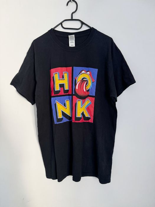 Vintage Graphic T-Shirt HONK Retro Print Gildan Heavy Cotton L