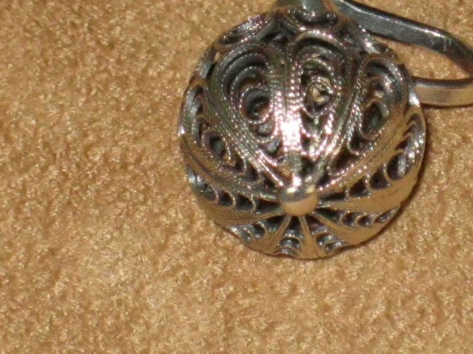 Brincos Filigrana Prata Maciça de Lei 835`/..  C/Contraste