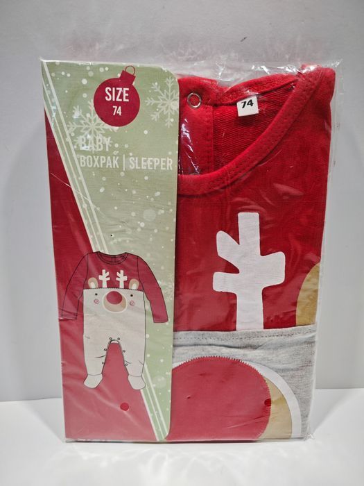 Śpioszki Świąteczne Czerwone Renifer 74