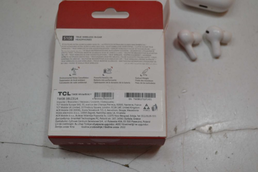 Słuchawki dokanałowe TCL MoveAudio S108 Białe