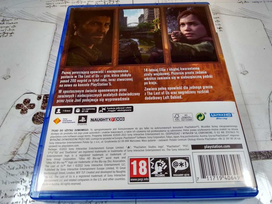 The Last Of Us Part 1 Ps5 bez rys polska wersja