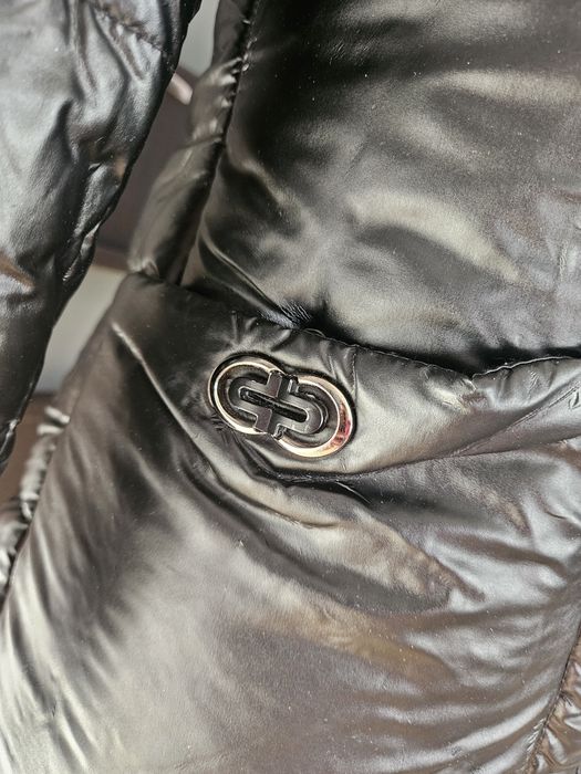 Kurtka zimowa.eco skóra plaszcz czarny s