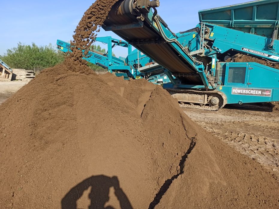 Piękna siana ziemia humus