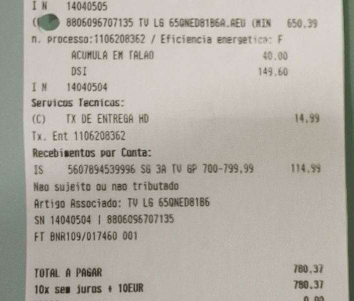 Vendo TV LG completamente nova com garantia.