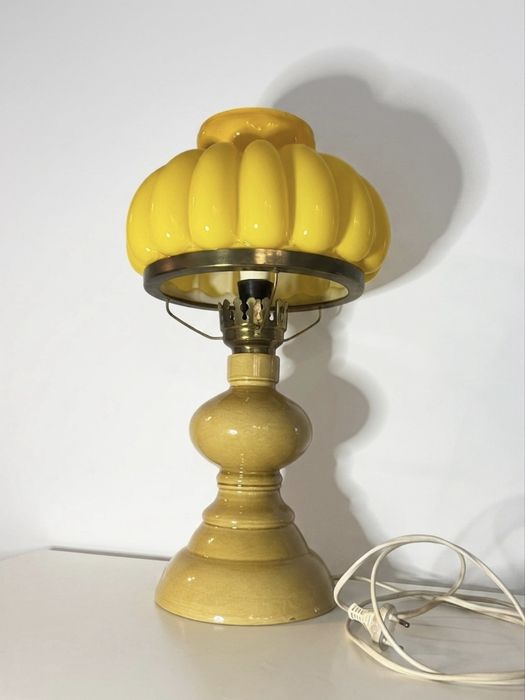 Lampa stołowa lata 70 ceramika