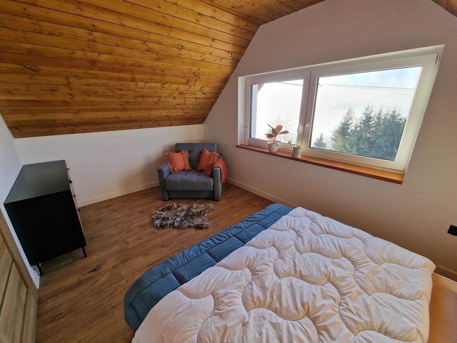 Nowy DOMEK W GÓRACH 80m² dla 9 OSÓB taras BANIA Jacuzzi KOMINEK pralka OGRODZONY TEREN 250m² GRILL