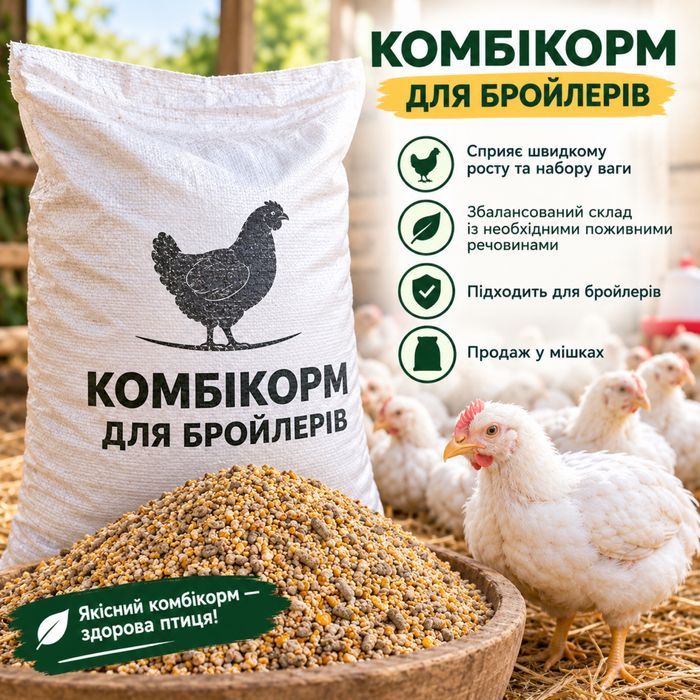 Продам комбікорм для бройлерів