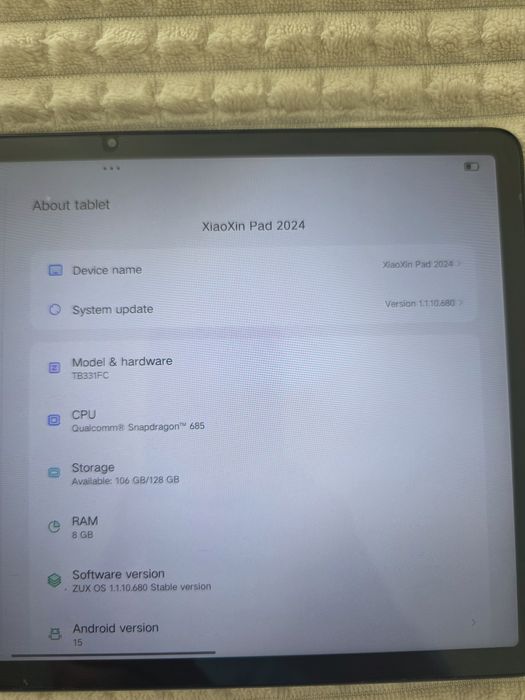 Планшет Lenovo xiaoxin pad 2024 6/128 Gb