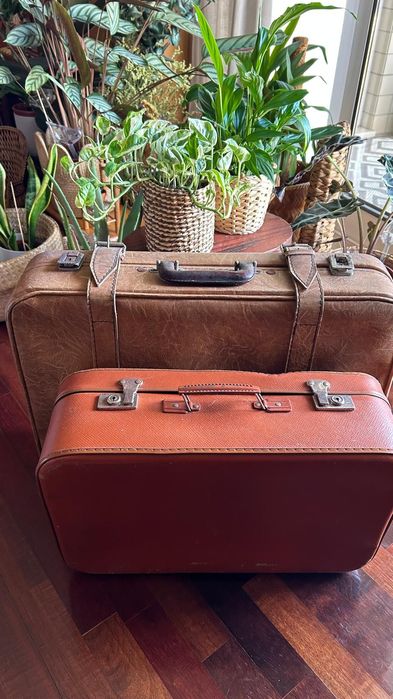 Mala vintage castanha